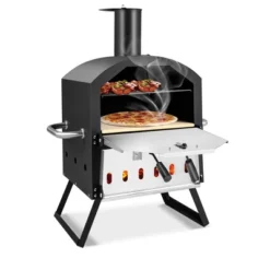 Costway 2-Layer Pizza Oven Wood Fired Pizza Grill Outside Pizza Maker With Waterproof Cover -Outdoor Deals Garden Store GUEST a558d3ad 78bf 4bc5 a026 e83b613b93d8