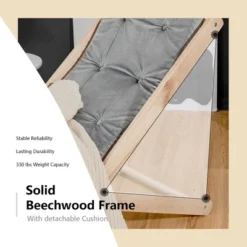 Costway Set Of 4 Foldable Wood Sling Beech Chairs W/ 3 Adjustable Positions&Free Cushion 11 Costway Set Of 4 Foldable Wood Sling Beech Chairs W/ 3 Adjustable Positions&Free Cushion -Outdoor Deals Garden Store GUEST a64f055c 69cb 4e16 beb4 4be5093d7424