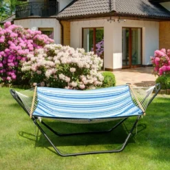 Costway Hammock Stand Heavy Duty Steel Frame Hanging Hooks Indoor Outdoor -Outdoor Deals Garden Store GUEST a68d5dff ee2e 4545 af62 4820088718db