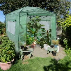 Costway 6'x 8' Portable Walk-in Greenhouse Pop-up Folding Plant Gardening W/Window