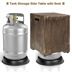 Costway 48''x27'' 50,000 BTU Propane Fire Pit Table Set W/ Side Table Tank Storage & Cover -Outdoor Deals Garden Store GUEST a83f7942 1ec5 4dd7 bff3 18f3e6da260e