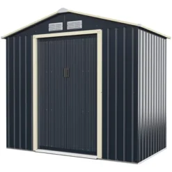 Costway Metal Storage Shed For Garden And Tools W/Sliding Double Lockable Doors -Outdoor Deals Garden Store GUEST a9c65e45 4c15 445d 91f8 d5f41943d1c8