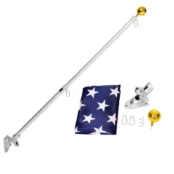 Costway American Flag Kit Wall Mount 5 Ft Spinning Pole 3'x5' US Flag Gold Ball Aluminum 15 Costway American Flag Kit Wall Mount 5 Ft Spinning Pole 3'x5' US Flag Gold Ball Aluminum -Outdoor Deals Garden Store GUEST ad0e4120 e60a 40aa 99db e27ac97f9d32