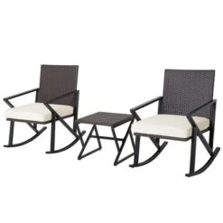 Costway 3PCS Patio Rattan Wicker Rocking Chairs Table Bistro Set Cushioned Rocker Garden 17 Costway 3PCS Patio Rattan Wicker Rocking Chairs Table Bistro Set Cushioned Rocker Garden -Outdoor Deals Garden Store GUEST aee67711 4d62 4716 8d23 a9a878fef61b