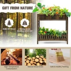 Costway 2-Tier Wood Raised Garden Bed Elevated Planter Box For Vegetable, Fruit, Herb -Outdoor Deals Garden Store GUEST b1b2993a a840 4116 be3d 9f58a9abf061