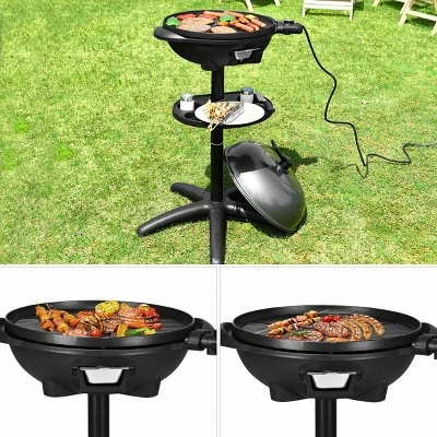 Costway Electric BBQ Grill 1350W Non-stick 4 Temperature Setting Outdoor Garden Camping 2 Costway Electric BBQ Grill 1350W Non-stick 4 Temperature Setting Outdoor Garden Camping - Image 2