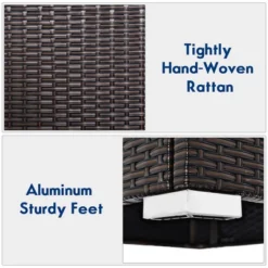 Costway 2PCS Patio Rattan Armless Sofa Sectional Furniture -Outdoor Deals Garden Store GUEST b2b5be45 98c5 4ba0 aea5 2e574f60f5a4