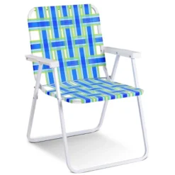 Costway 6pcs Folding Beach Chair Camping Lawn Webbing Chair Lightweight 1 Position Blue -Outdoor Deals Garden Store GUEST b6eaafd2 ebf0 4606 be7b 03ee1b52776e