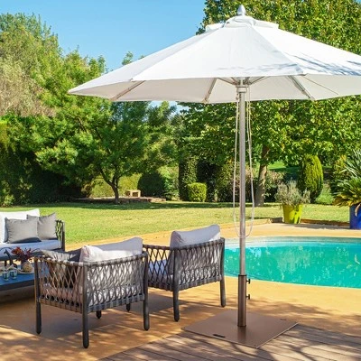 Costway 50LBS Patio Square Umbrella Base Stand Market Umbrellas Handle Wheels 5 Costway 50LBS Patio Square Umbrella Base Stand Market Umbrellas Handle Wheels - Image 5