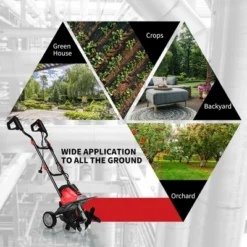 Costway 17-Inch 13.5 Amp Corded Electric Tiller And Cultivator 9'' Tilling Depth Red -Outdoor Deals Garden Store GUEST b99b94d5 c781 4b87 b32f 783493c41669