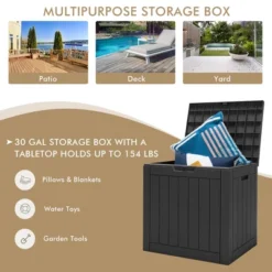 Costway 30 Gallon Deck Box Storage Container Seating Tools Organization Deliveries -Outdoor Deals Garden Store GUEST ba770977 afa0 43f9 814f f1c1b3bdcd62