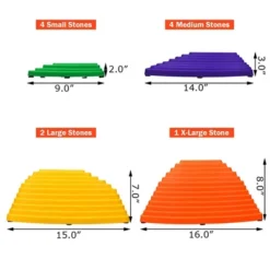 Costway 11pcs Kids Balance Stepping Stones W/ Non-Slip Bottom Indoor & Outdoor Toy