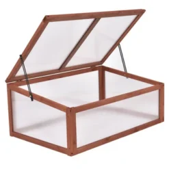 Costway Garden Portable Wooden Green House Cold Frame Raised Plants Bed Protection -Outdoor Deals Garden Store GUEST bebc5834 d780 46dc 872e ff0492105b10