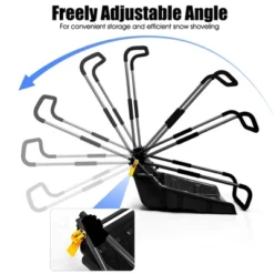 Costway 24'' Folding Poly Snow Shovel Snow Pusher W/Wheels U-Shape Handle -Outdoor Deals Garden Store GUEST bee7a824 7137 4c10 a878 2634db181aa9