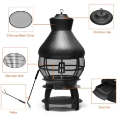 Costway Patio Fire Pit Chimenea Fireplace Wood Burning Heater Garden Backyard 16 Costway Patio Fire Pit Chimenea Fireplace Wood Burning Heater Garden Backyard -Outdoor Deals Garden Store GUEST bf25df60 b754 422e bc42 2fd52bbe4bf6
