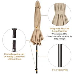 Costway 10Ft Outdoor Market Patio Table Umbrella Push Button Tilt Crank Lift BurgundyBeigeTanBlue -Outdoor Deals Garden Store GUEST c0cf4252 65c6 4440 b34b 14f78b686ec6