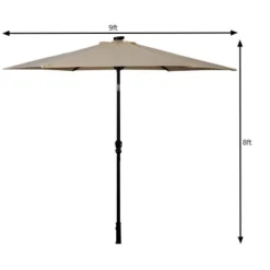 Costway 9FT Patio Solar Umbrella LED Patio Market Steel Tilt W/ Crank Outdoor 11 Costway 9FT Patio Solar Umbrella LED Patio Market Steel Tilt W/ Crank Outdoor -Outdoor Deals Garden Store GUEST c12b0231 2c4f 405a a17d 4061338e4f05