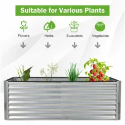 Costway Raised Garden Bed Large Metal Planter Box Kit For Vegetable Herb 6' X 3' X 2' -Outdoor Deals Garden Store GUEST c15be9d0 6fb5 4d7a 9647 a7959119a026