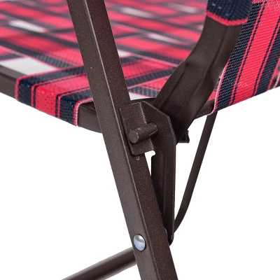 Costway 6pcs Folding Beach Chair Camping Lawn Webbing Chair Lightweight 1 Position Red 8 Costway 6pcs Folding Beach Chair Camping Lawn Webbing Chair Lightweight 1 Position Red - Image 8