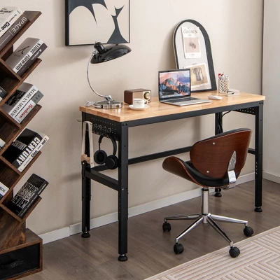 Costway 53" Adjustable Height Workbench 1760lbs Capacity Workstation W/ Power Outlets 3 Costway 53" Adjustable Height Workbench 1760lbs Capacity Workstation W/ Power Outlets - Image 3