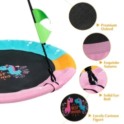 Costway 40'' Flying Saucer Tree Swing Indoor Outdoor Swing Play Set W/Hanging Strap Horse -Outdoor Deals Garden Store GUEST c5f7097c f864 4ff6 89a6 5019078bfa9f