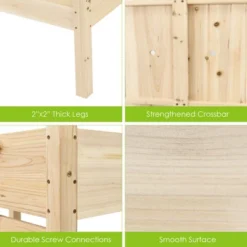 Costway 2 Tier Wooden Raised Garden Bed Elevated Planter Box W/Legs Drain Holes -Outdoor Deals Garden Store GUEST c7d31b1b 4703 49e4 a538 abcf6db9c76d