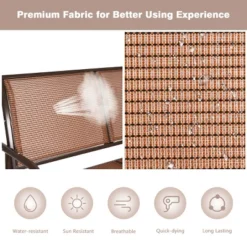 Costway Patio Swing Glider Bench Loveseat Rocking Chair Backyard Poolside -Outdoor Deals Garden Store GUEST c85268b7 fa88 4547 b922 b592d763507a