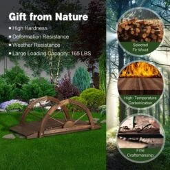 Costway 3.3FT Garden Bridge Classic Arc Wooden Bridge Decorative Garden Landscape 15 Costway 3.3FT Garden Bridge Classic Arc Wooden Bridge Decorative Garden Landscape -Outdoor Deals Garden Store GUEST ca51326f 0f78 45b4 9633 f204e8002cc3