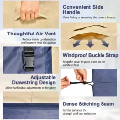 Costway Patio 77''x43'' 3-Seater Outdoor Deep Couch Sofa Cover Waterproof Handle Air Vent -Outdoor Deals Garden Store GUEST caa80b12 daf6 4c27 b1b9 febec72cf4e4