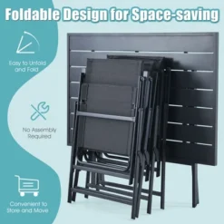 Costway 5 PCS Patio Dining Furniture Set Armchairs Folding Table No Assembly -Outdoor Deals Garden Store GUEST ccf37cc8 756a 4552 bf55 c94108dce836