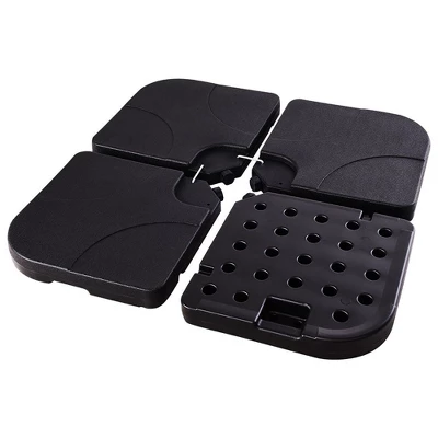 Costway 20'' Patio Offset Umbrella Base Stand Water Filled Base Weights Sand Plate Set 3 Costway 20'' Patio Offset Umbrella Base Stand Water Filled Base Weights Sand Plate Set - Image 3