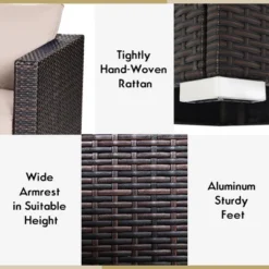 Costway 2PCS Patio Rattan Corner Sofa Sectional Furniture Cushion -Outdoor Deals Garden Store GUEST cfc8e263 f786 416e 87c7 30514f329b95 1