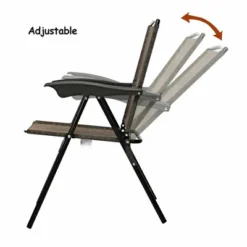 Costway 2PCS Folding Sling Chairs Steel Armrest Patio Camping W/Adjustable Back 9 Costway 2PCS Folding Sling Chairs Steel Armrest Patio Camping W/Adjustable Back -Outdoor Deals Garden Store GUEST d12e4fb6 f9dd 4e03 994d 366388d34f58