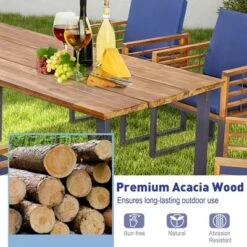 Costway 7pcs Patio Acacia Wood Dining Chair & Table Set Heavy-Duty Space-Saving Outdoor 13 Costway 7pcs Patio Acacia Wood Dining Chair & Table Set Heavy-Duty Space-Saving Outdoor -Outdoor Deals Garden Store GUEST d1e15349 9a28 4ae1 b6d5 5b3e9962fb81