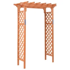 Costway Arbor Over 7FT High Wooden Garden Arch Trellis Pergola Outdoor Patio Plant -Outdoor Deals Garden Store GUEST d23737fa 3798 4dc3 8d5e 8efef9812de3
