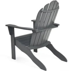 Costway Outdoor Adirondack Chair Solid Wood Durable Patio Garden Furniture GrayNaturalWhite -Outdoor Deals Garden Store GUEST d24a00ab a946 48b8 bbba b09eb83308f1