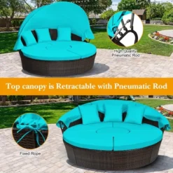 Costway Patio Rattan Daybed Cushioned Sofa Adjustable Table Top Canopy 14 Costway Patio Rattan Daybed Cushioned Sofa Adjustable Table Top Canopy -Outdoor Deals Garden Store GUEST d3454be6 0603 4f9d 8a07 b62f9197e918