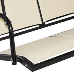 Costway 3 Person Outdoor Patio Swing Canopy Awning Yard Furniture Hammock Steel Beige -Outdoor Deals Garden Store GUEST d5029577 8618 4666 bd1f 092a46bbf06c
