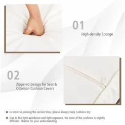 Costway 7PCS Patio Rattan Furniture Set Cushioned Loveseat Sofa Ottoman Table 15 Costway 7PCS Patio Rattan Furniture Set Cushioned Loveseat Sofa Ottoman Table -Outdoor Deals Garden Store GUEST d55ec5a0 55fb 4f9e ab3f 55ae199f5658