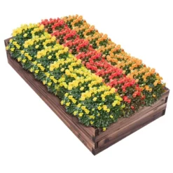 Costway Wooden Raised Garden Bed Kit - Elevated Planter Box For Growing Herbs Vegetable -Outdoor Deals Garden Store GUEST d702b962 b25b 4dc5 b5de 82c4e44ed593