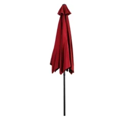 Costway 10FT Patio Umbrella 6 Ribs Market Steel Tilt W/ Crank Outdoor Garden Burgundy -Outdoor Deals Garden Store GUEST d8101d69 2851 4da2 8aad bc4285b5c4df