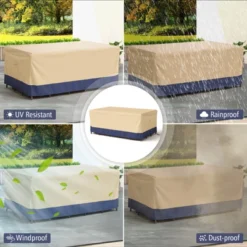 Costway Patio 90''x50'' Dining Set Cover Rectangle Table Chair Waterproof Handle Air Vent -Outdoor Deals Garden Store GUEST d922be70 dcfb 40a8 93a2 1b9a725d17fd