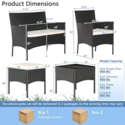 Costway 7pcs Patio Rattan Sofa Furniture Set Table Ottoman Metal Cushioned Outdoor Pool -Outdoor Deals Garden Store GUEST d9bff26b 59d2 4dcb accc c56e60a0e7e9