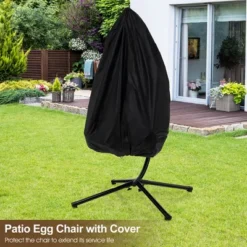 Costway Patio Hanging Egg Chair With Stand Waterproof Cover Folding Basket Cushion GreyBrown 14 Costway Patio Hanging Egg Chair With Stand Waterproof Cover Folding Basket Cushion GreyBrown -Outdoor Deals Garden Store GUEST dac6ac2e e90d 4c7a 9a52 ac7f36e3da6c