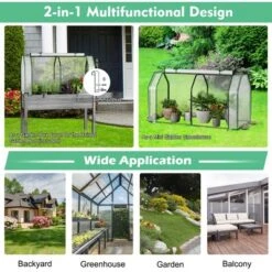 Costway 47.5''x 21.5''x 24''Portable Mini Greenhouse With 2 Zipper Doors & Ground Stakes -Outdoor Deals Garden Store GUEST db1ca912 05dd 4a55 b278 a6895b2afcf7