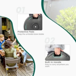 Costway 18'' Patio Fillable Round Umbrella Base Stand Holder Fit Pole 1.5''/1.9'' Weighted 12 Costway 18'' Patio Fillable Round Umbrella Base Stand Holder Fit Pole 1.5''/1.9'' Weighted -Outdoor Deals Garden Store GUEST db58ab8d c181 4887 a3c6 08459bad5f4f