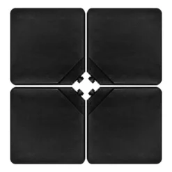 Costway Patio 4pcs 13L Cantilever Offset Umbrella Base Heavy Duty Outdoor Square Black -Outdoor Deals Garden Store GUEST de23a26f 50f8 48d4 9dea 2891809798f4