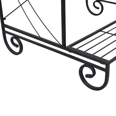 Costway 3 Tier Outdoor Metal Plant Stand Flower Planter Garden Display Holder Shelf Rack 6 Costway 3 Tier Outdoor Metal Plant Stand Flower Planter Garden Display Holder Shelf Rack - Image 6