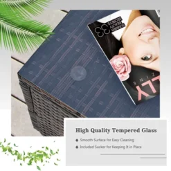 Costway 6PCS Patio Rattan Furniture Set Cushioned Sofa Coffee Table Garden -Outdoor Deals Garden Store GUEST e06cae5d b7b4 40cd b6a0 3cac4de856b4