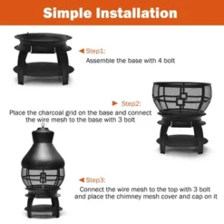 Costway Patio Fire Pit Chimenea Fireplace Wood Burning Heater Garden Backyard 17 Costway Patio Fire Pit Chimenea Fireplace Wood Burning Heater Garden Backyard -Outdoor Deals Garden Store GUEST e1378a02 64d4 4e1c 9240 0103b55f3ae4